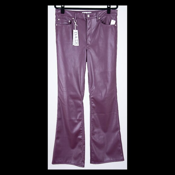 Daze Denim Womens Purple Covergirl Coated Mid Rise Bootcut Jeans Sz 12 NWT - Picture 1 of 3